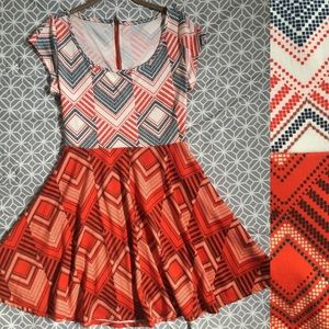 Vintage ModCloth-style geometric dream dress